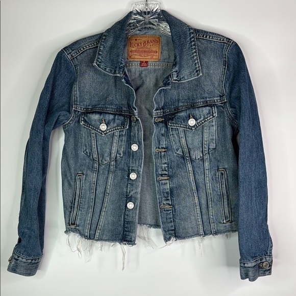 Lucky Brand The Tomboy Trucker Denim Jacket Size Small - Picture 1 of 9